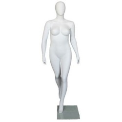 Egg Head Matte White Plus size Female Mannequin- PLUS-66